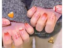 チェック柄×リボンネイル♪