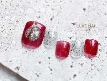 ルークネイル 恵比寿店(LUKE NAIL)/キラキラニュアンスフット 夏