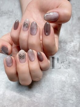 レアネイル(LLe'a Nail)の写真/【カラー&パーツ変更可♪】豊富な定額メニューからあなたのお気に入りがきっとみつかる*フットもご用意◎