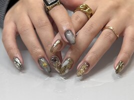 シルバー×ゴールドニュアンス