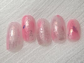 ピンクニュアンスネイル