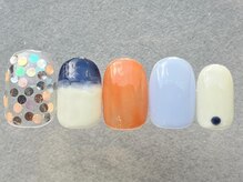 ネイルメゾン 天神店(NAIL MAISON)/夏オレンジホロ￥7500