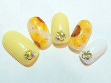 ネイルサロン ドレリッチ 大宮店(drerich)/【6990】ひまわりネイル