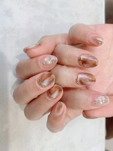 ヴィーナ 山口店(Vina)/クリアネイル×マーブルネイル