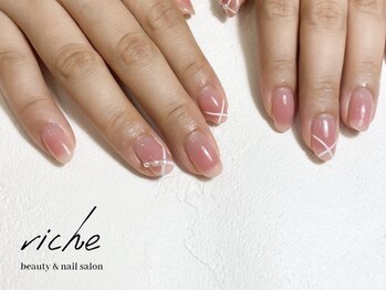 リーチェ ビューティアンドネイルサロン 大名店(Beauty&Nail Salon)/シンプルデザイン☆ピンク