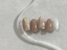 ジョアアンジェ 上本町店(joieange)/くすみベージュ/シンプルネイル