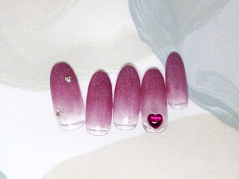 ネイルライフ(NailLife)/塗りかけジュワッと血色ネイル