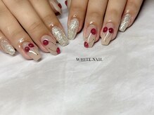 ホワイトネイル(WHITE NAIL)/さくらんぼネイル/持ち込み