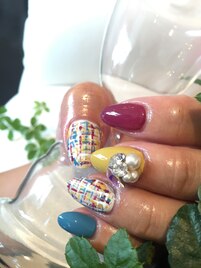 秋色でツイード