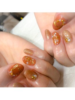 チャミュエル/ミラーラインでクリスマスネイル