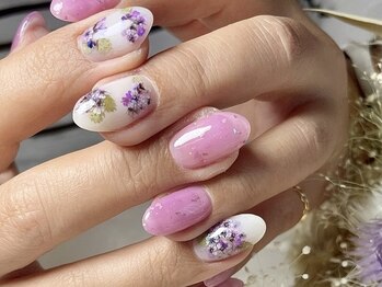 サロンドフォーエイチ(salon de 4H)/ドライフラワーで紫陽花風に☆