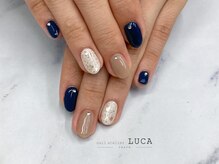 ネイルアトリエルカ(nail atelier LUCA)/W-956 大人上品ラメホロネイル