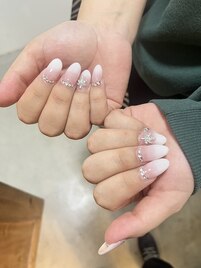 スカルプ長さだしネイル