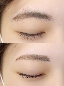 ヒア(Here.)の写真/《プロ施術で印象は変わる》導き出した黄金比で美人顔◎人気！美眉アイブロウスタイリング(眉毛ワックス)◎