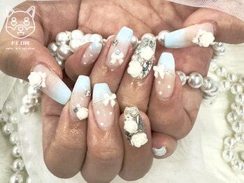 フロル(FLOR)/ワンホンバラネイル/水色/韓国