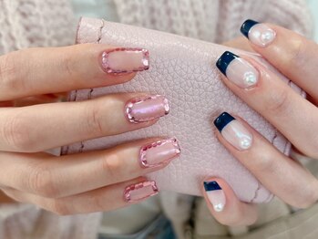 シェリーラメール 渋谷(cherielamer)/ホロ囲みネイル