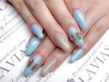 プロフェッショナル ネイルサロン ラヴィアス(LAVIAS)/スカルプ☆ワンカラ-＋アート2本