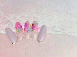 水彩ネイル