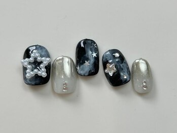 ネイルメゾン 天神店(NAIL MAISON)/もやもやパール星 ¥12500