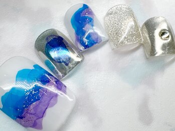 チェリーズネイル(Cherrys Nail)/ブルー インクフットネイル
