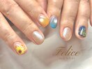 ひまわり/花火/グラデ/アシメ