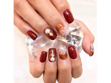 ココロバ ネイルアンドビューティーサロン(COCOLOBA)/たらしこみフラワーネイル