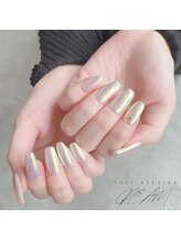 クリーム(Nail Atelier CREAM)/オーロラネイル