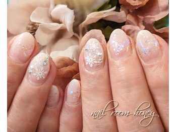 ハニー(honey)/雪の結晶ネイル☆