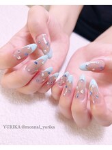 リアンド(Li&)/パステルブルーフレンチネイル