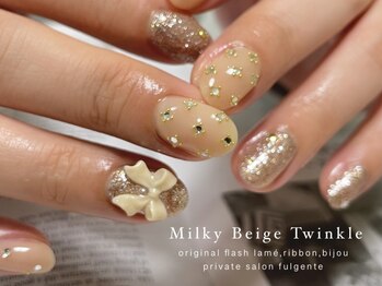 リボン×スタッズ