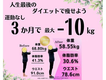 鍼灸整骨院ゼット(鍼灸整骨院Z)の写真/【本気で痩せたい人へ！】無理な食事制限なし、サプリなし、運動なしでアナタの理想のカラダに仕上げます！