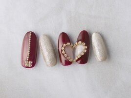 ハートネイル×韓国ネイル