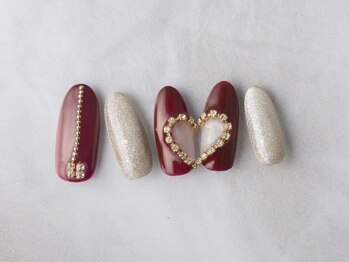 ネイルプラザ 河原町OPA店(NAIL PLAZA)/ハートネイル×韓国ネイル