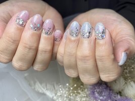 根本ラメでシンプル華やかに！