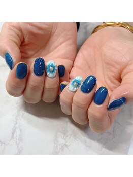 ブラン(blanc)/ぷっくりお花アートネイル