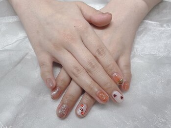 ベビーライオン(BABY LION)/ニュアンスハートハートネイル♪