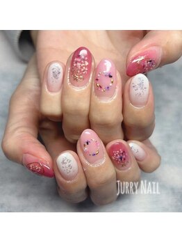 ジュリーネイル 所沢店/押し花ネイル