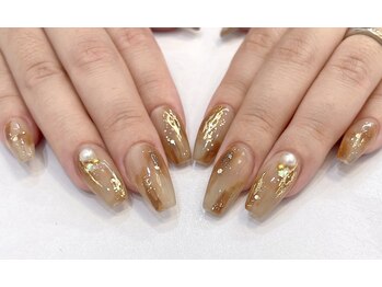 大人の秋ニュアンスネイル