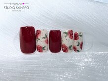 スタジオ スキンプロ(STUDIO SKINPRO)/ワンカラー+インクお花アート