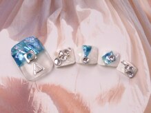 エムネイル(M Nail)/キラキラブルーフットジェル