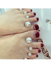 ジスト 豊中店(JIST)/大人赤ペディキュア