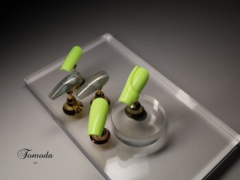 ネイル トモダ(nail Tomoda)/neonyellow　× &nbsp;foil