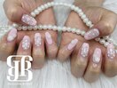 ハート×リボンネイル