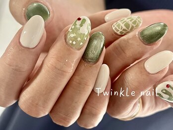 トゥインクルネイル(Twinkle Nail)/メロンデザインネイル