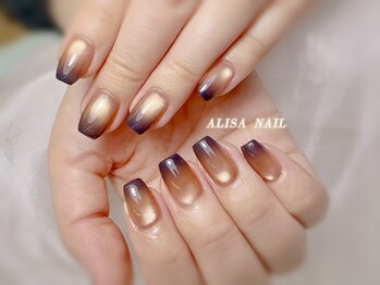 アリサネイル(ALISA NAIL)/マグネット×カラーグラデー