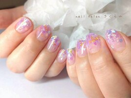 あじさいネイル☆キラキラグラデ