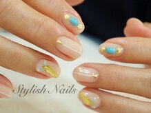 スタイリッシュネイルズ(Stylish Nails)/夏パーツ！ターコイズ＆フェザー