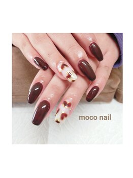 モコネイル(moco nail)/☆ワンカラー2本アート☆