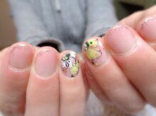 アミュリー ネイル アトリエ(Amury nail atelier)/手書きジェルフラワーアート♪