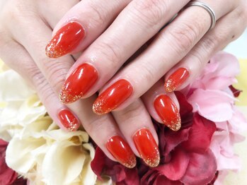 ダブルネイル(Double Nail)/[石田]ワンカラー＋ラメ